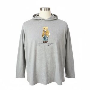 Polo Ralph 4XLT Lauren polo bear gray hoodie